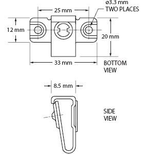 ACI snelsluiters 14 mm / ZWART