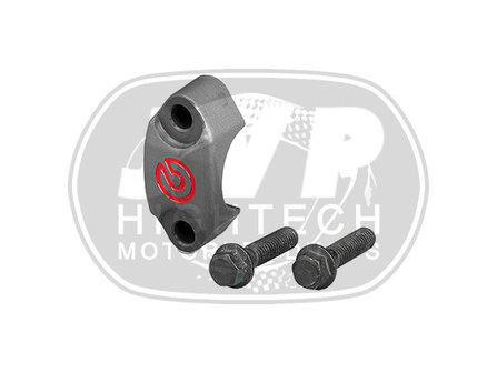 Brembo HPK CNC gefreesde handlebar klem met rood Brembo-logo