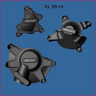 GB Racing 3-delig Set Motorblok Covers / Yamaha R6 &#039;06-21 / R1 &#039;09-14