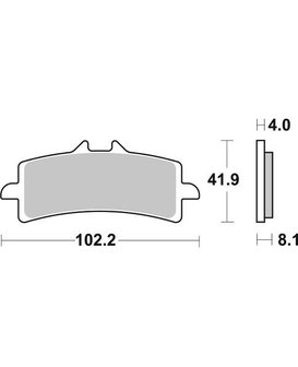 SBS Dual Sinter DS-1 remblokken front / Aprilia