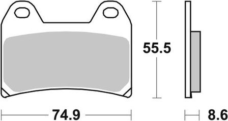 SBS Dual Sinter DS-1 remblokken front / Ducati