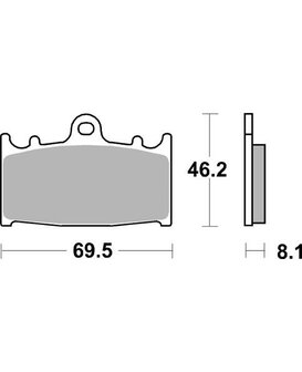 SBS Dual Sinter DS-1 remblokken front / Suzuki