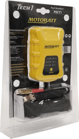 MotoBatt Tech-1 6-staps volautomatische acculader