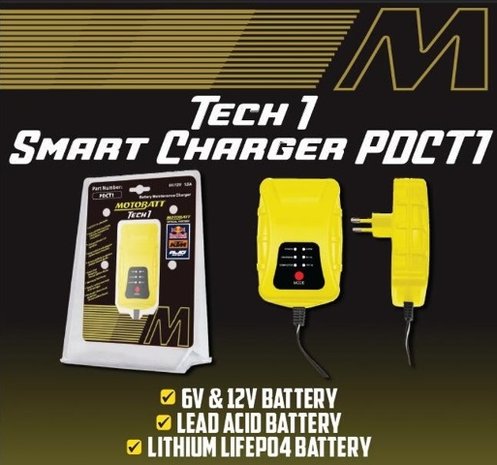 MotoBatt Tech-1 6-staps volautomatische acculader