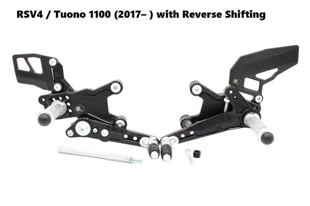 Rear Set Aprilia RSV4 + Tuono 1100 (2017– ) met reverse Shifting