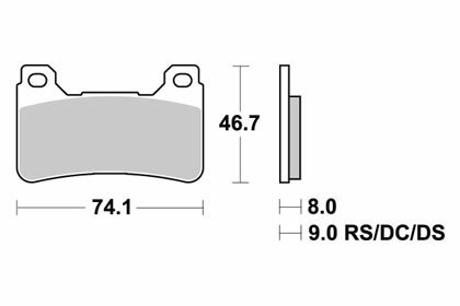 SBS Dual Sinter DS-1 remblokken front / Honda
