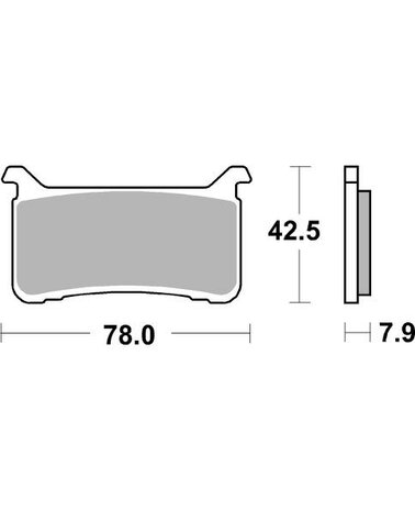 SBS Dual Sinter DS-1 remblokken front / Honda