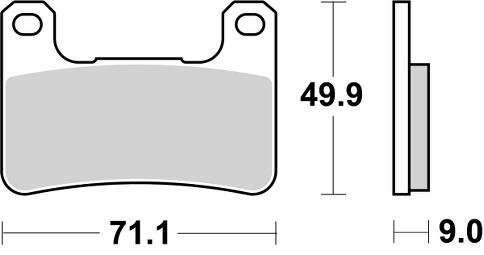 SBS Dual Sinter DS-1 remblokken front / Kawasaki