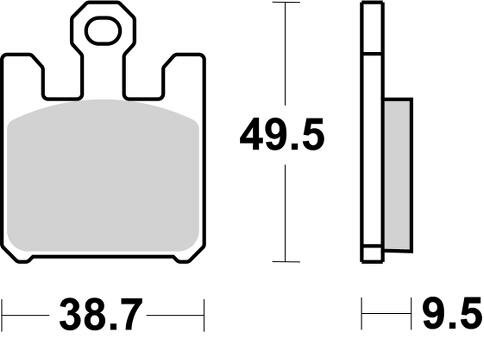 SBS Dual Sinter DS-1 remblokken front / Kawasaki