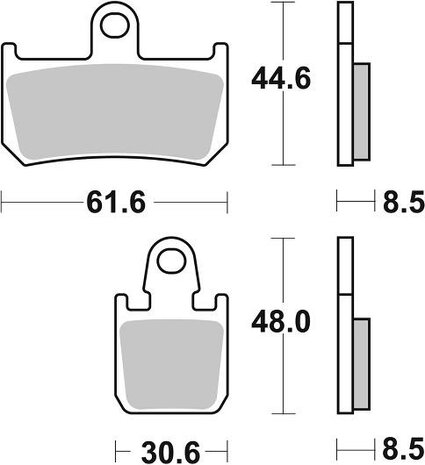 SBS Dual Sinter DS-1 remblokken front / Yamaha