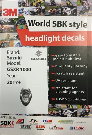 OP=OP Koplamp sticker / Suzuki
