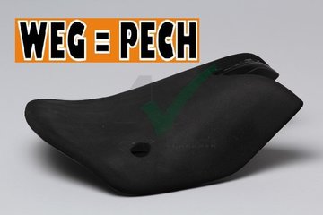 Glasfiber zadel met 15mm neopreen foam voor 4V-racezit / Ducati